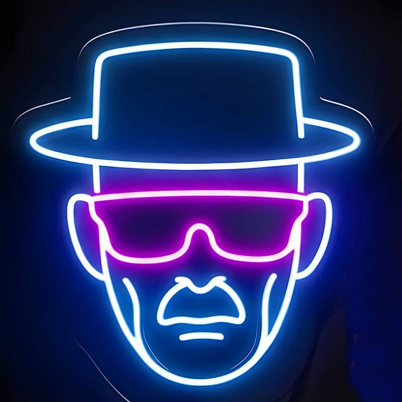 Walter Vibes Breaking Bad Neon LED Schild USB – Pop Culture Deko fürs Mancave