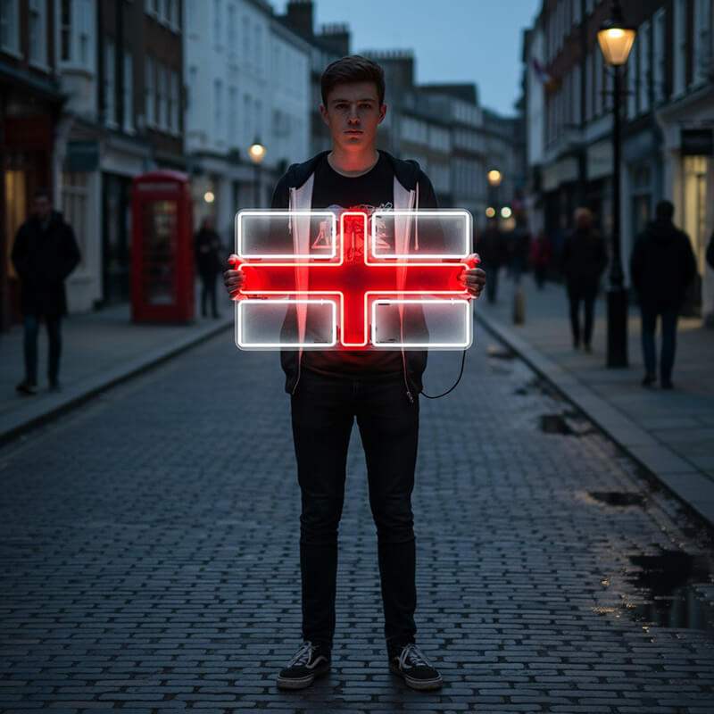 ENGLAND - Flagge (40x24cm) USB - loveledlights - - englische,flag
