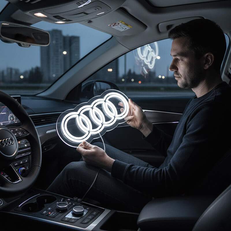 Auto Garagendekor (USB) - loveledlights - - audi,logo,ringe