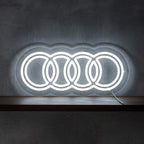 Auto Garagendekor (USB) - loveledlights - - audi,logo,ringe