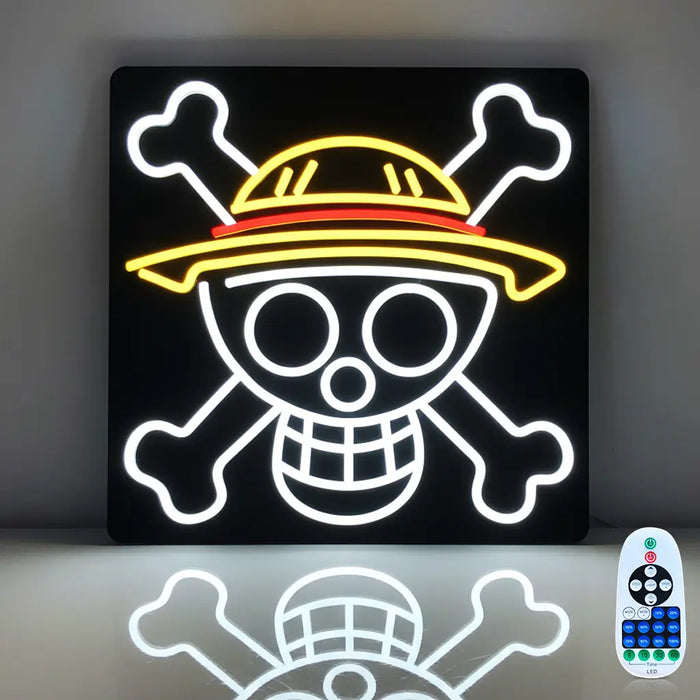 Anime Black Flag Edition Neon LED Schild, auf 6 mm Acrylglas, Neonschlauch in Handarbeit verlegt