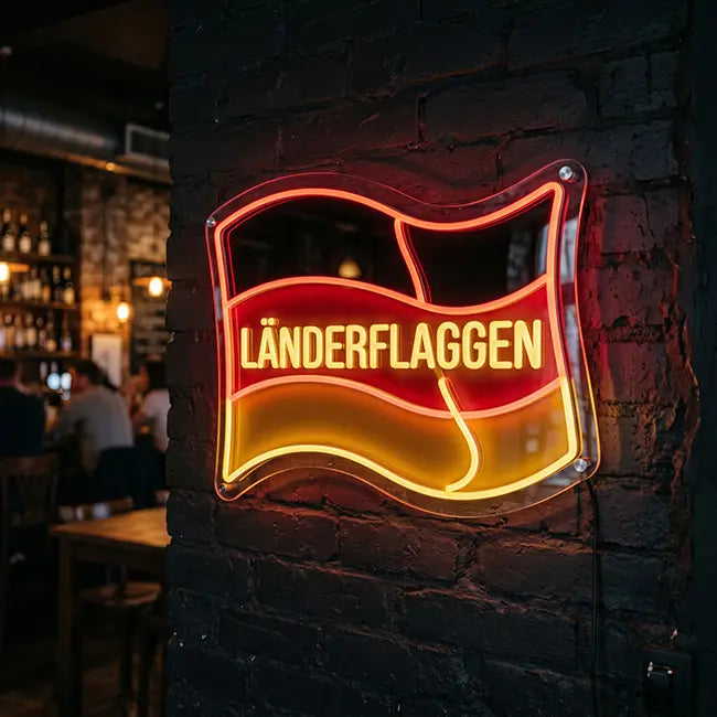 Länderflaggen Neon LED Schilder