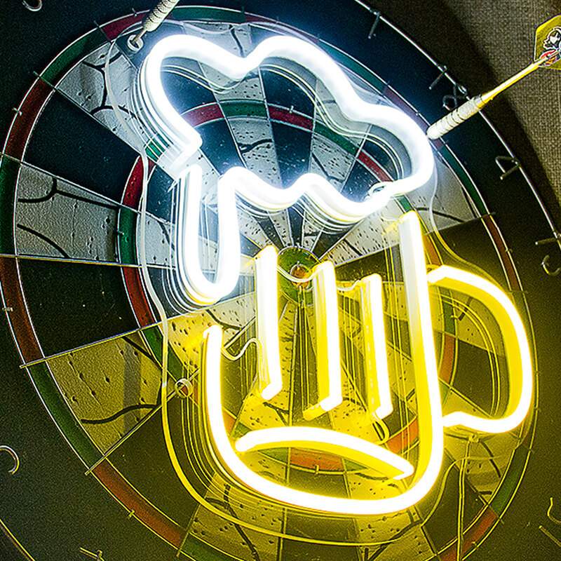 Bier mit Schaum (30x30cm) USB - loveledlights - LED-Schild - bier,biermaß
