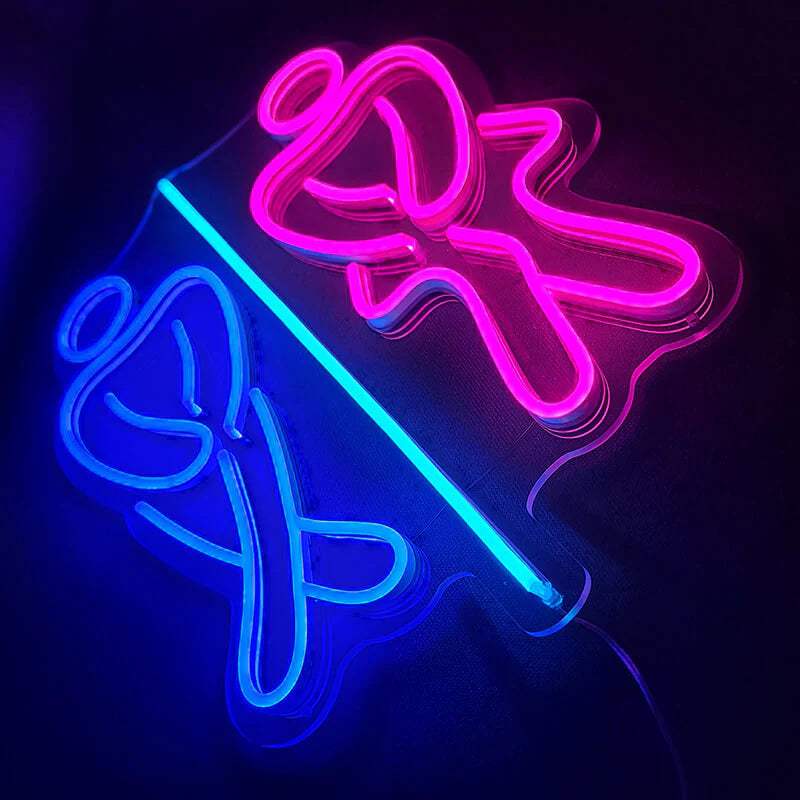 WC Schild M&W (40x50cm) USB - loveledlights - LED-Schild - frau,mann,toilette,wc