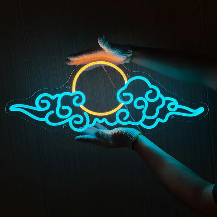Anime Wolke Neon LED Schild – USB, dimmbar | Anime Zimmer Wanddeko