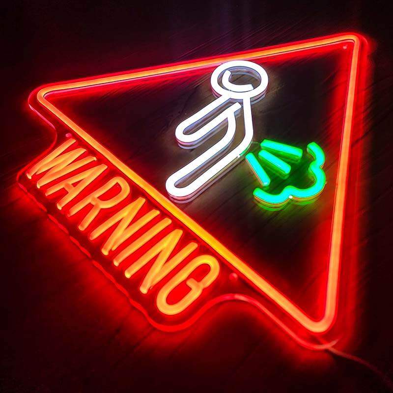Pupsalarm Warnung (XL 46x44cm) USB - loveledlights - LED-Schild - 