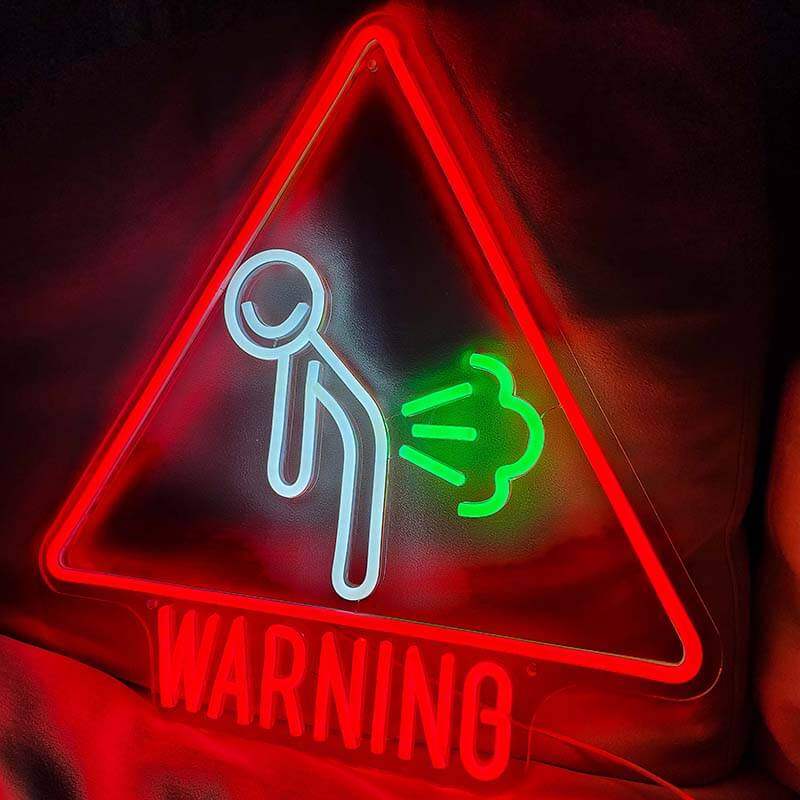 Pupsalarm Neonschild dimmbar 9 Stufen USB – handgefertigte Humor Deko