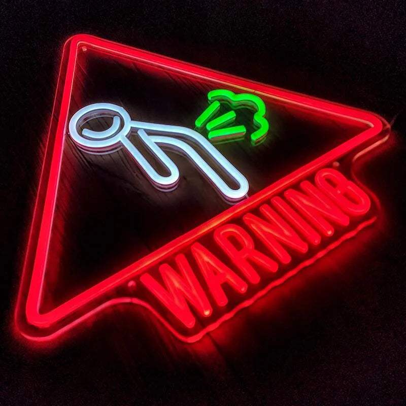 Pupsalarm LED Schild 6mm Acrylplatte – lustiges Statement fürs Gäste-WC