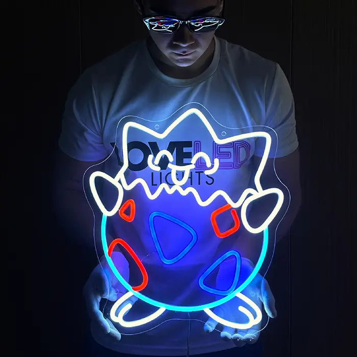 Seltene Pokémon Neon LED Schild – USB & 12V Leuchtschild | Pokémon Sammler Set