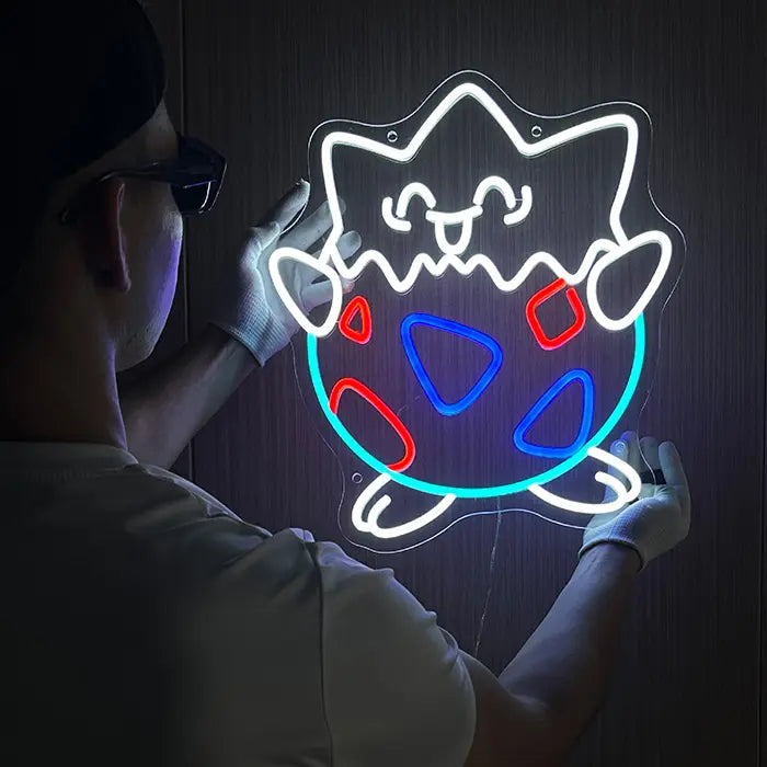 Seltene Pokémon Neon LED Schild – USB & 12V Leuchtschild | Pokémon Sammler Set
