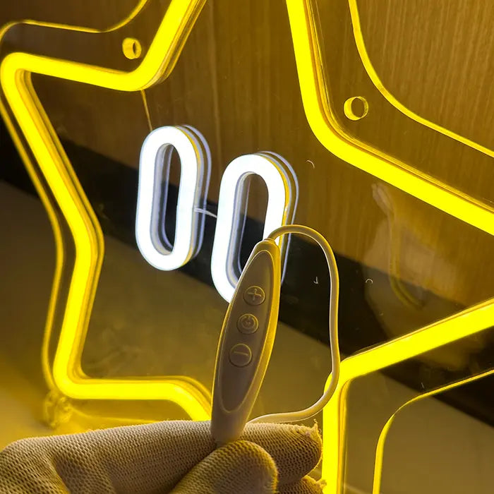 Super Star Neon LED Schild – USB Leuchtschild | Retro Gaming Wanddeko