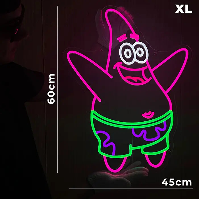 Bikini-Bottom Charaktere Neon LED Schild – USB & 12V Leuchtschild | Schwammkopf Sammler Set