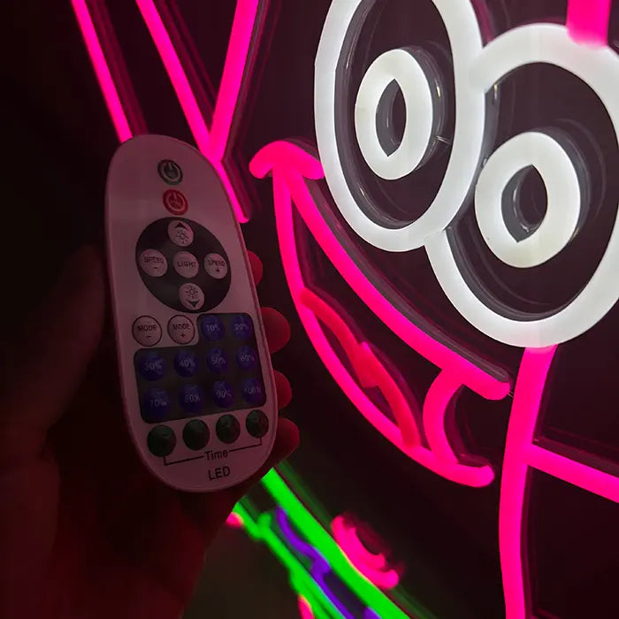 Happy Patrick Neon LED Schild – 12V Leuchtschild | SpongeBob Wanddeko