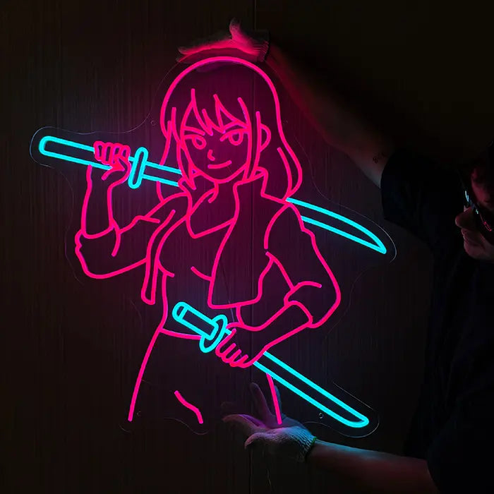 Miaukuza LED Schilder Set – Japan Anime Girls Leuchtschilder | Wanddeko