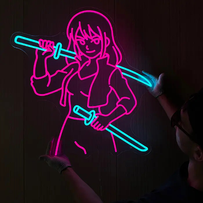 Miaukuza LED Schilder Set – Japan Anime Girls Leuchtschilder | Wanddeko
