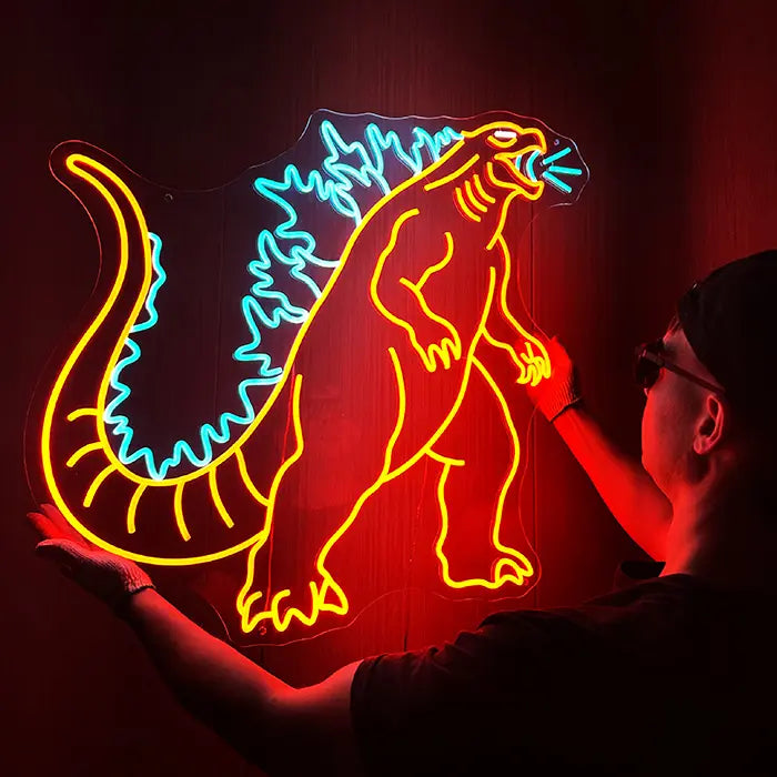 Godzilla Set Neon LED Schild – 7 Motive, dimmbar | Japan Anime Deko