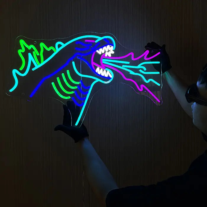 Godzilla „Der letzte Blitz“ Neon LED Schild – Dimmbar mit Fernbedienung | Japan Anime Deko