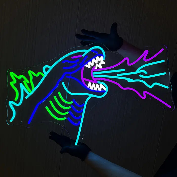 Godzilla „Der letzte Blitz“ Neon LED Schild – Dimmbar mit Fernbedienung | Japan Anime Deko