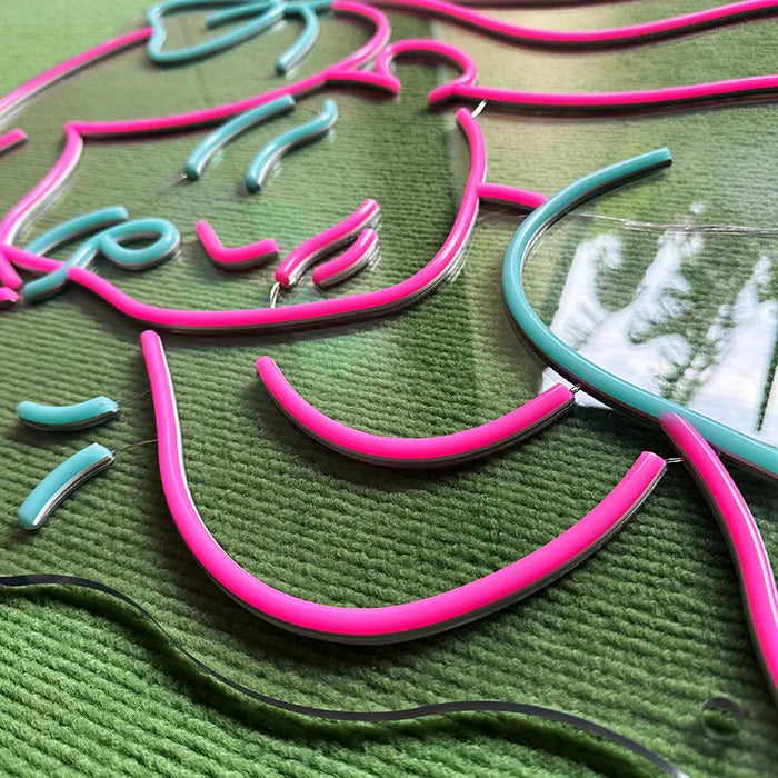 Mindy Bunny Neon LED Schild, vollständig im Bild, komplette Kontur des Motivs