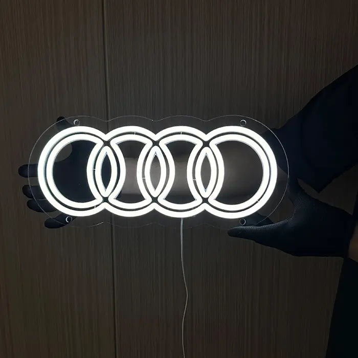 Auto Garagendekor Neon LED Schild, Übergänge der Neonlinien aus der Nähe