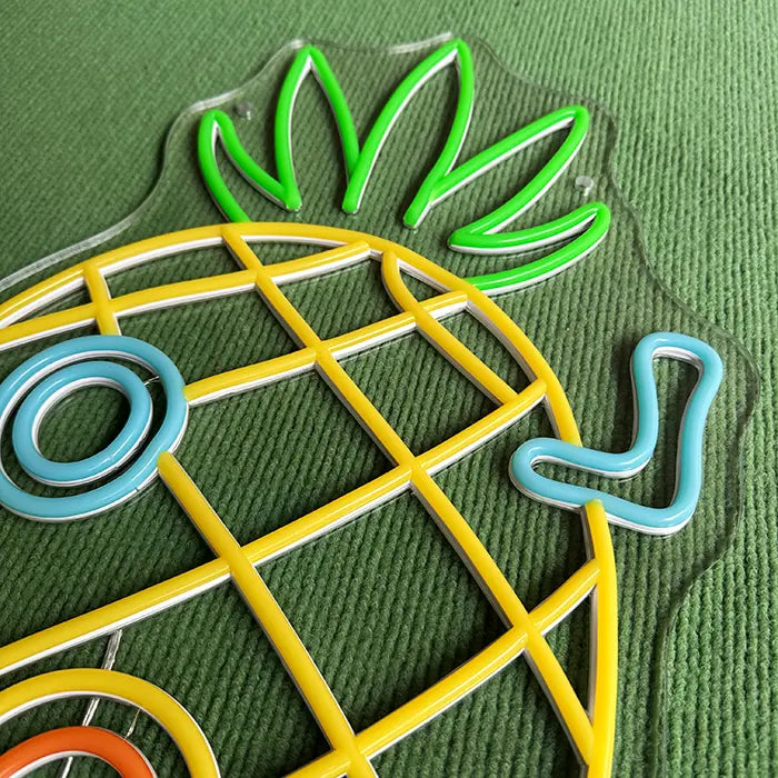 Ananas Haus Neon LED Schild – USB, dimmbar | SpongeBob Wanddeko