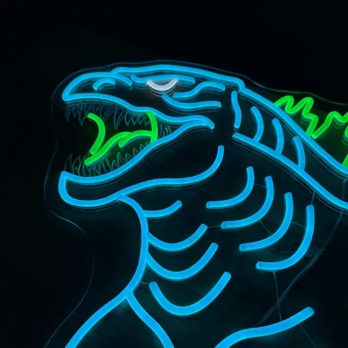 Godzilla „Kraft grüner Flamme“ Neon LED Schild – Dimmbar mit Fernbedienung | Japan Anime Deko