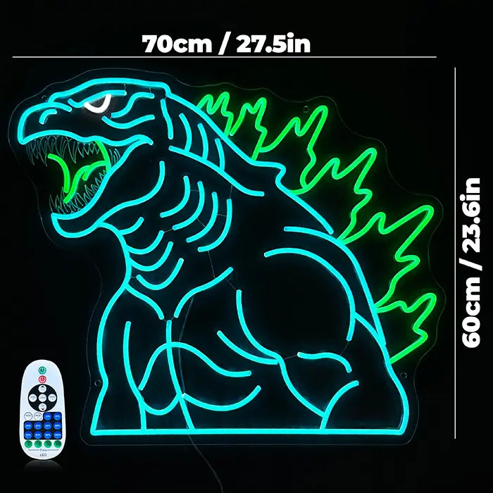 Godzilla Set Neon LED Schild – 7 Motive, dimmbar | Japan Anime Deko