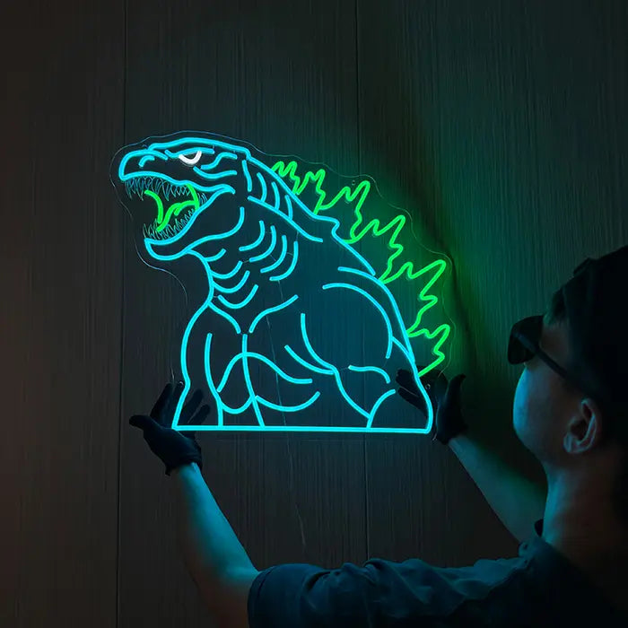 Godzilla Set Neon LED Schild – 7 Motive, dimmbar | Japan Anime Deko