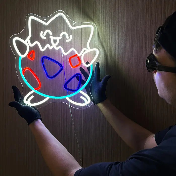Seltene Pokémon Set Neon LED Schild – 12 Motive, dimmbar | Pokémon Sammler Deko