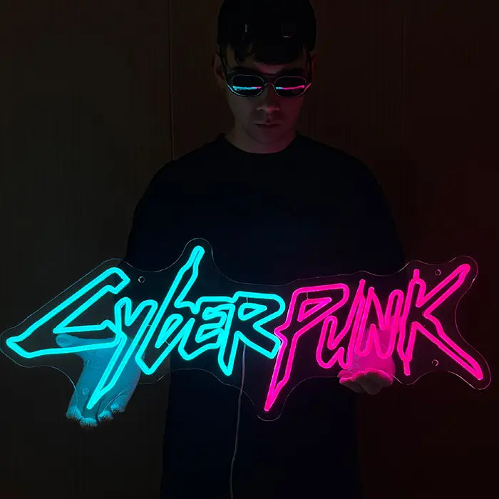 Cyber Futura Set Neon LED Schild – 9 Motive, dimmbar | Sci-Fi Gaming Deko