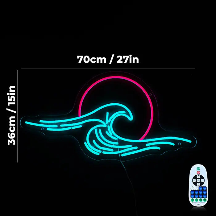 Japanisches Meer Neon LED Schild – USB, dimmbar | Japan Wanddeko