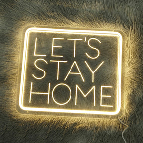 LETS STAY HOME LED-Schild (30x26cm) USB