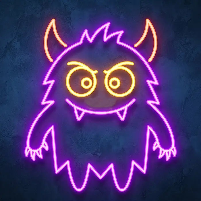 Happy Spuck Set Neon LED Schild – 9 Motive, dimmbar | Halloween Kinderzimmer Deko