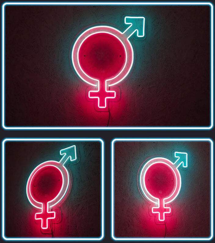 Mann & Frau (50x40cm) USB - loveledlights - LED-Schild - 