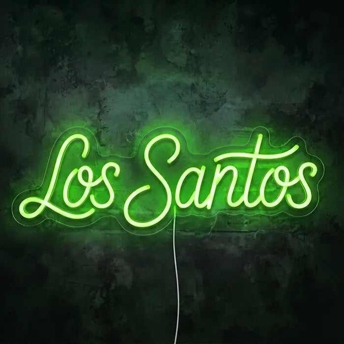 Los Santos Set Neon LED Schild – 2 Designs, USB oder 12V | GTA Gaming Deko