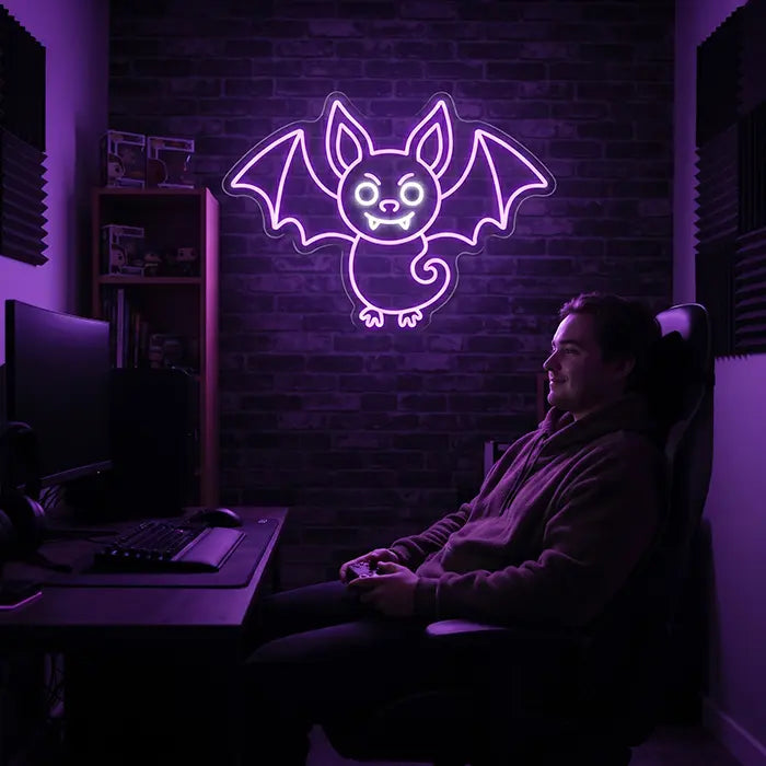 Happy Spuck Set Neon LED Schild – 9 Motive, dimmbar | Halloween Kinderzimmer Deko