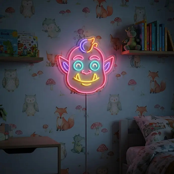 Happy Spuck Set Neon LED Schild – 9 Motive, dimmbar | Halloween Kinderzimmer Deko