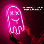Pinker Geist (40x25cm) USB - loveledlights - LED-Schild - cute,geist,pink,süß