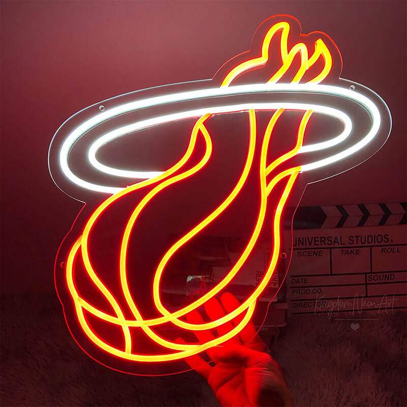 Feuer-Basketball (40x40cm) USB - loveledlights - - basketball,miami heat,sport