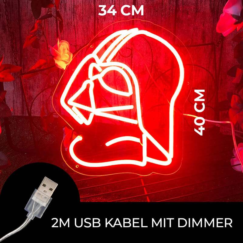 Sith Lord Neon LED Schild – Darth Vader Edition als beleuchtete Pop-Culture Wanddeko