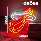 Feuer-Basketball (40x40cm) USB - loveledlights - - basketball,miami heat,sport