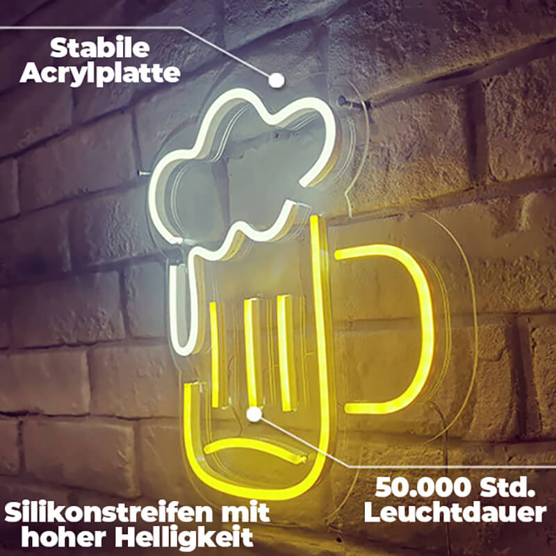 Bier mit Schaum (30x30cm) USB