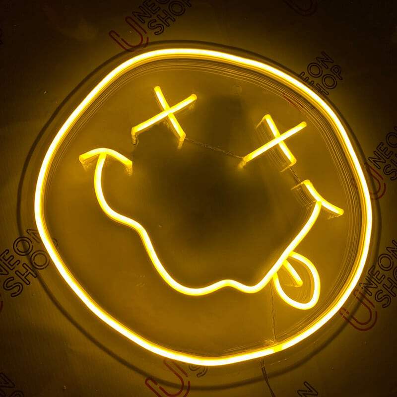 Crazy Smiley (34x38cm) USB - loveledlights - LED-Schild - 