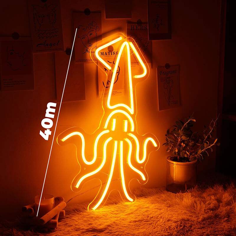 Goldener Tintenfisch (40x25cm) USB - loveledlights - - meeresfrüchte,meerestier,oktopus,seafood