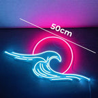 Japanisches Meer (XL 50x30cm) USB - loveledlights - - japan,meer,ozean,sonne,sonnenaufgang,sonnenuntergang,wasser,welle