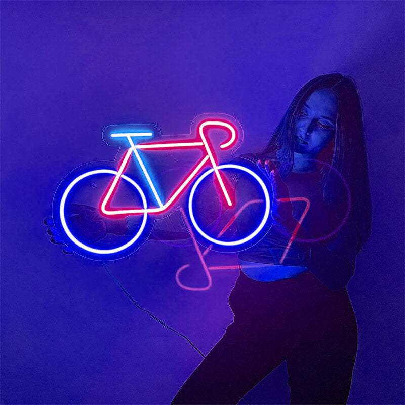 Rennrad LED Wanddeko – Motivations-Deko fürs Home-Gym und Pain Cave