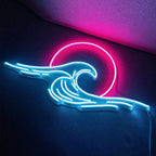 Japanisches Meer (XL 50x30cm) USB - loveledlights - - japan,meer,ozean,sonne,sonnenaufgang,sonnenuntergang,wasser,welle