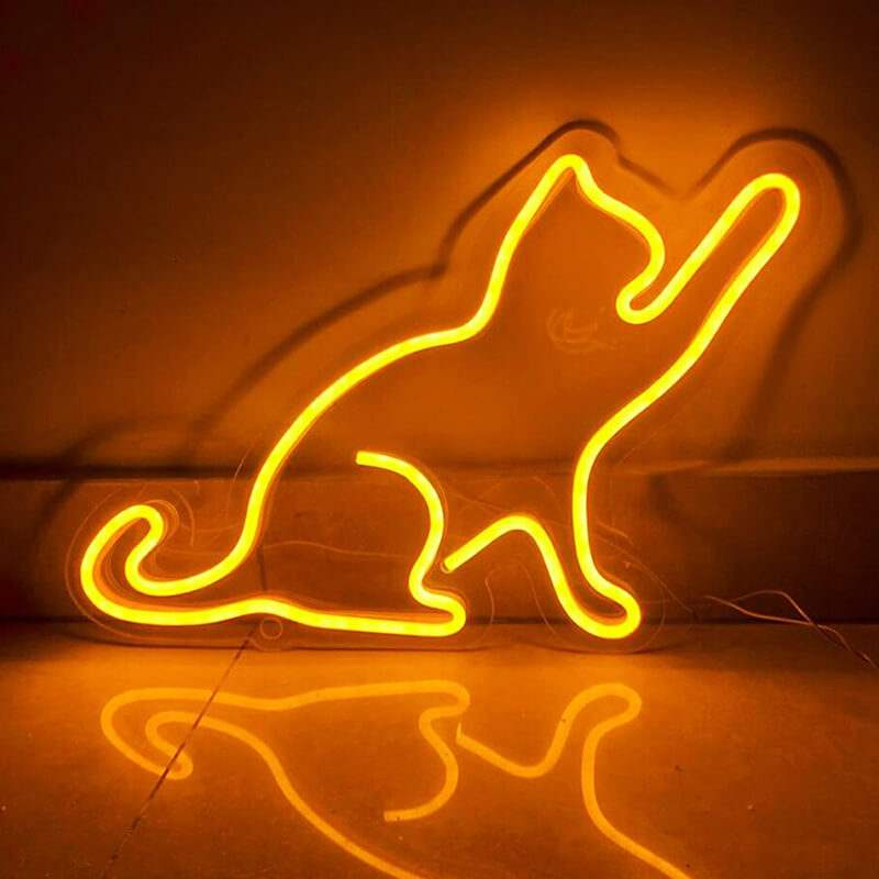 Katze (40x28cm) USB - loveledlights - - cat,katze,kitty,pfote