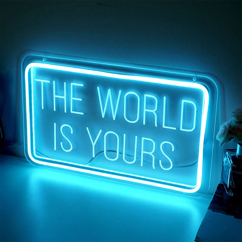 The world is yours LED-Schild (30x18cm) USB