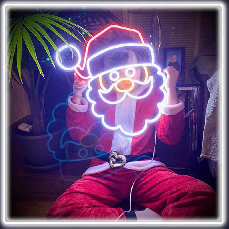 Weihnachtsmann (48x36cm) USB - loveledlights - LED-Schild - 